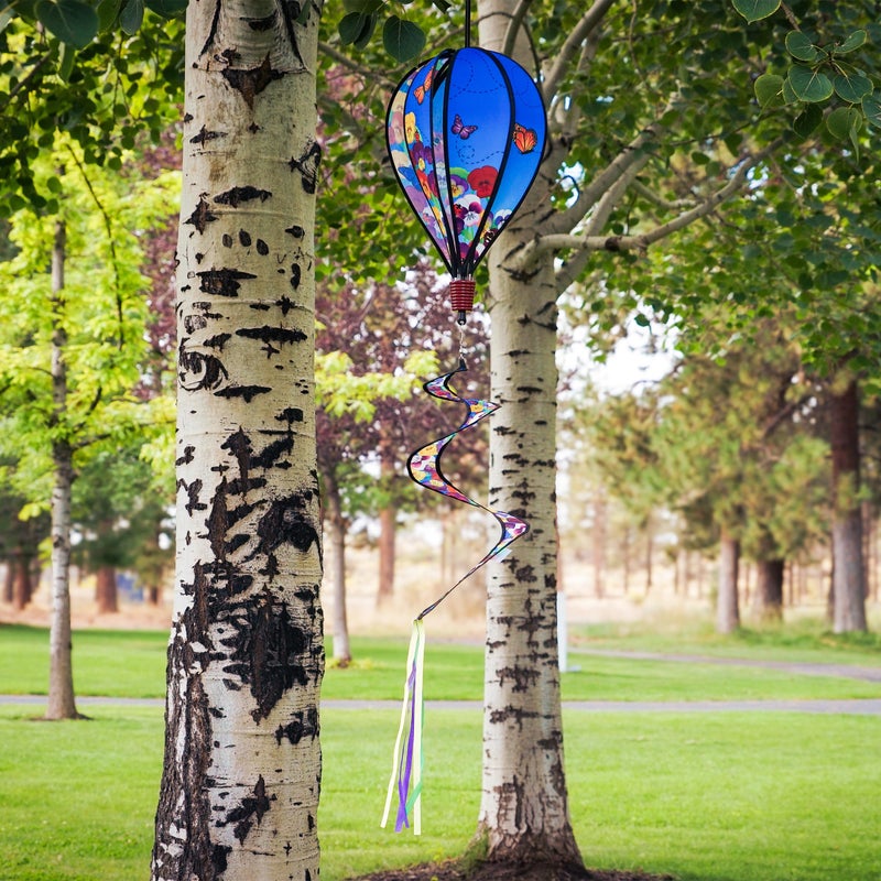 In the Breeze 0988 Spring Pansies Hot Air Balloon Wind Spinner-Outdoor Hanging Decoration - Image 3
